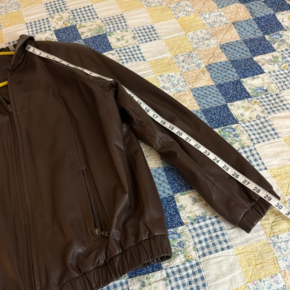 Preston & York Brown Genuine Leather Jacket Medium - Picture 12 of 12